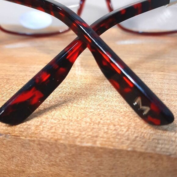 Made in USA Eyeglass Frame, Prescription-ready, red petite glasses 52-17-140 NEW - Picture 5 of 6
